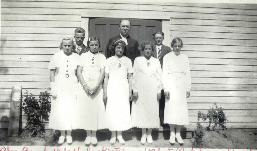 1937 Confirmation Class Pastor Wahl St. John's Lutheran Church Barrhead